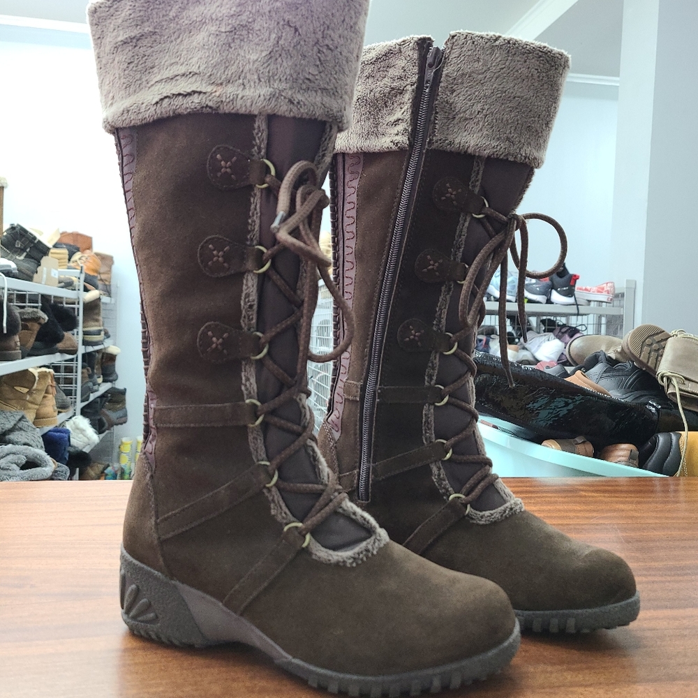 Khombu Solar Lace Snow Boot Womens 7